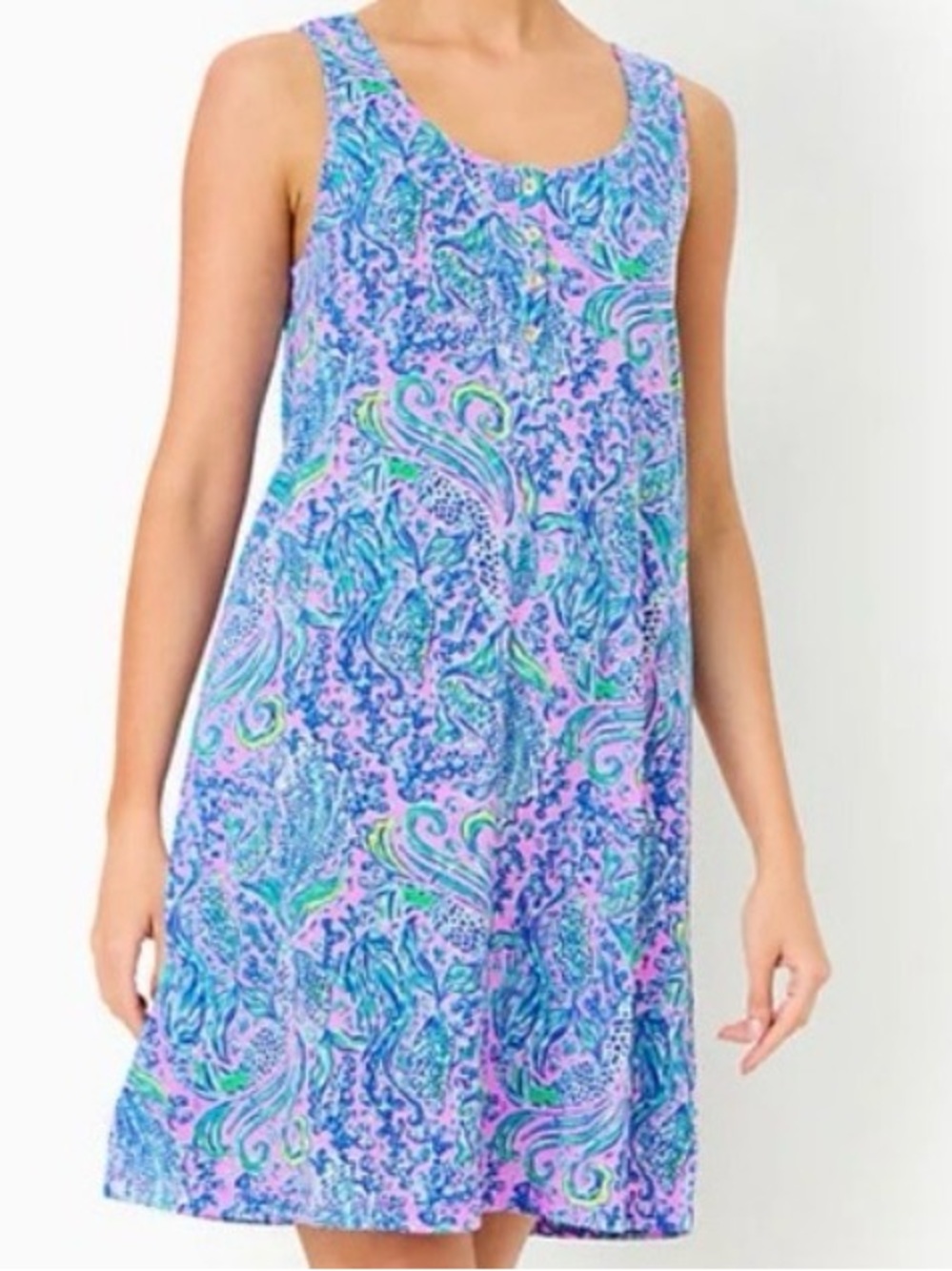 Lilly Pulitzer Women’s Lela Henley Tank Dress. NWOT. Size XL.